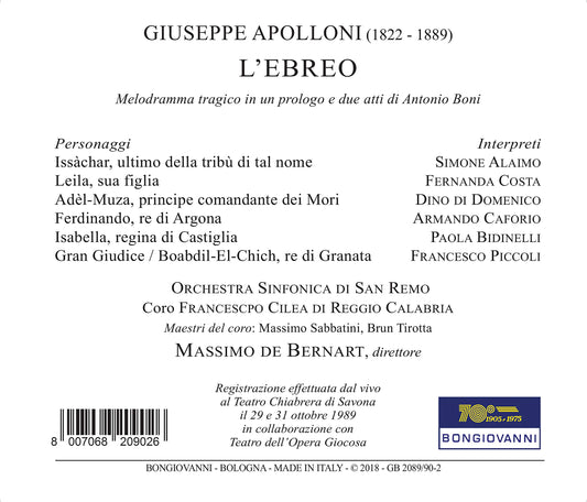 Apolloni: L'ebreo (Live)