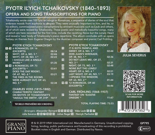 Tchaikovsky: Opera and Song Transcriptions for Piano