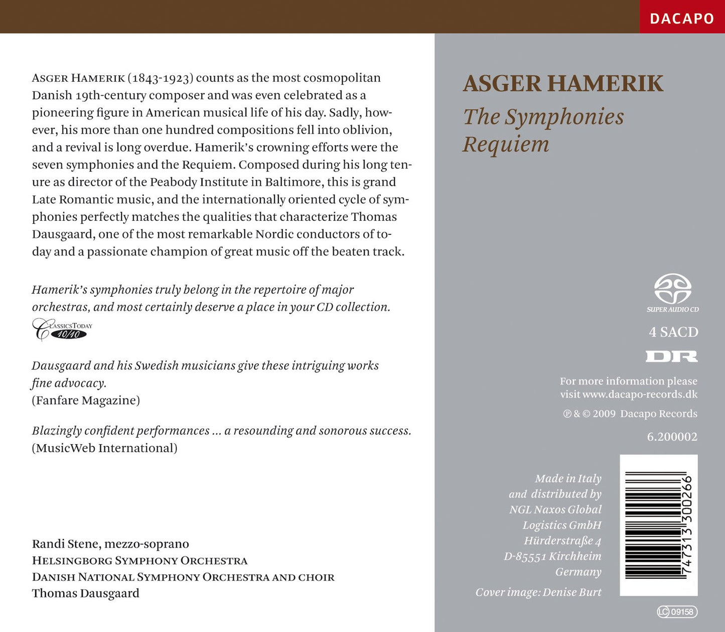 Hamerik, A.: The Symphonies