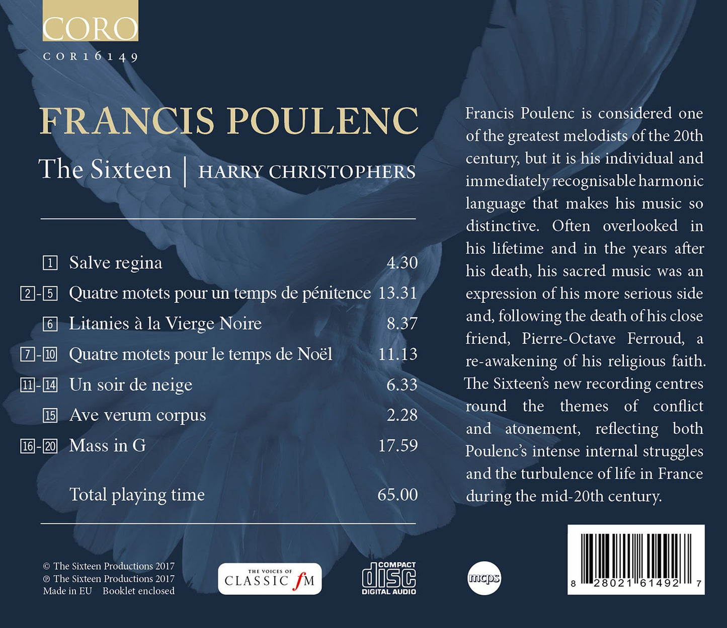 Poulence: Mass in G - Un soir de neige - Litanies a la Vierg