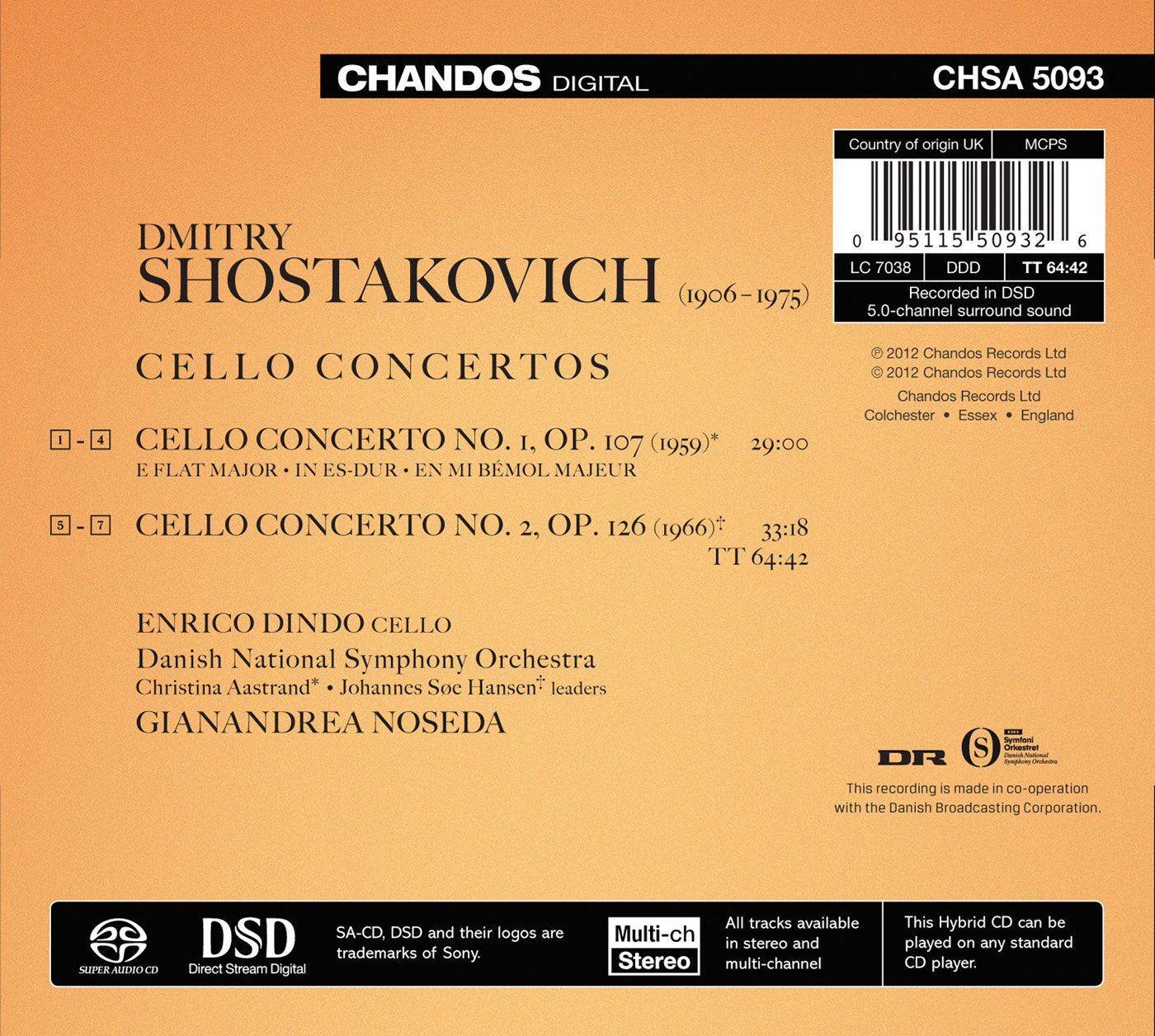 Shostakovich: Cello Concertos Nos 1 and 2