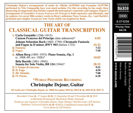 The Art of Classical Guitar Transcription