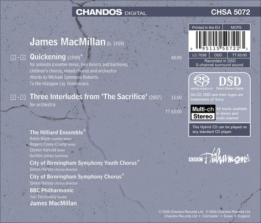 Macmillan, J.: Sacrifice (The): 3 Interludes / Quickening