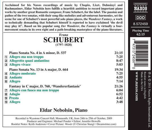 Schubert: Piano Sonatas Nos. 4 & 13 - Wanderer Fantasy
