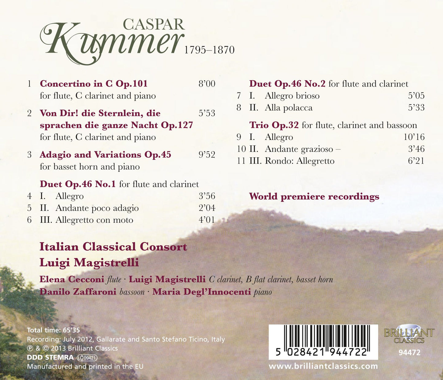 Kummer: Chamber Music for Winds