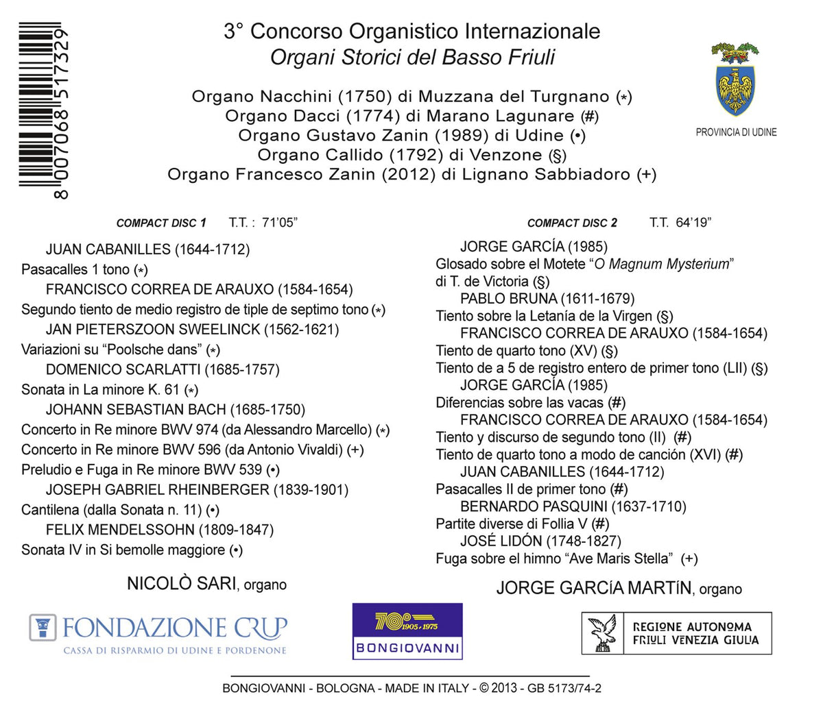 Organi Storici del Basso Friuli