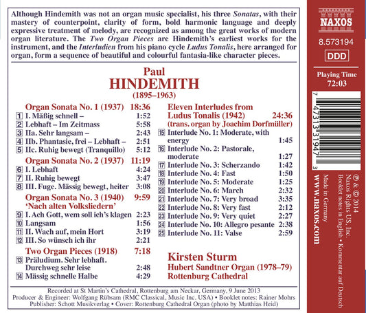 Hindemith: Works for Organ