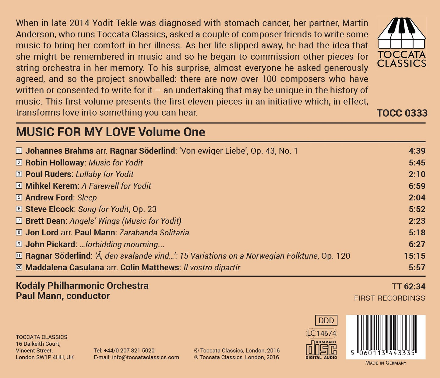 Music For My Love: Celebrating the Life of a Special Woman,