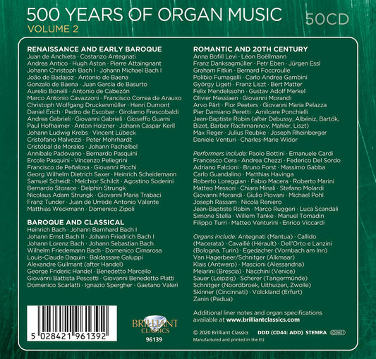 V2: 500 Years Of Organ Music