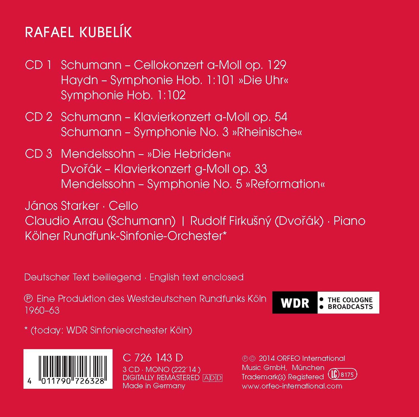 Dvorák, Haydn, Mendelssohn & Schumann: Works for Chamber Mus
