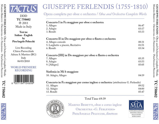Ferlendis: Complete Orchestral Works