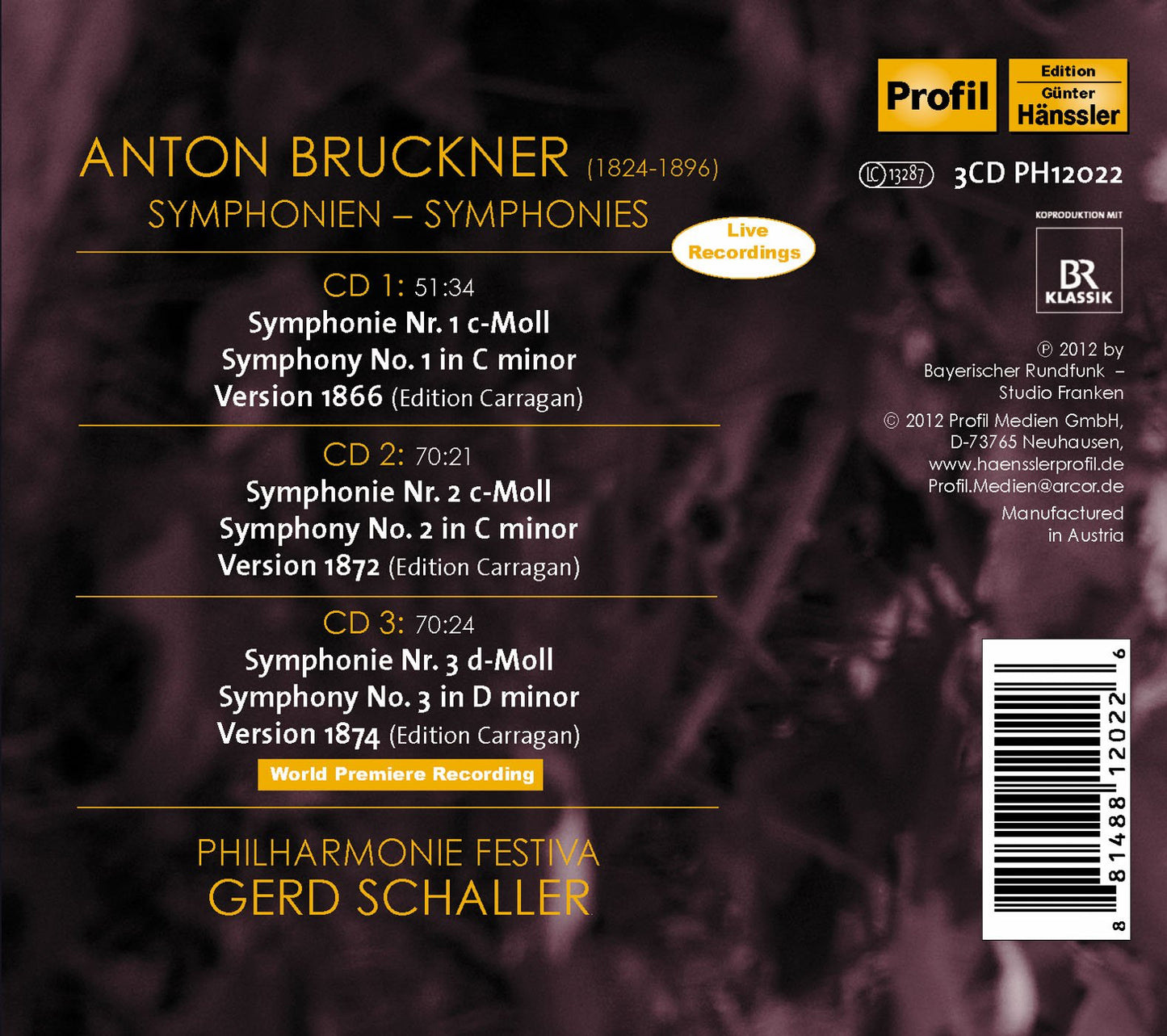 Bruckner: Symphonies 1-3