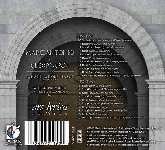 Hasse: Antonio e Cleopatra