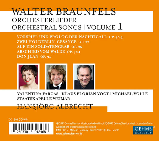 Braunfels: Orchestral Songs, Vol. 1
