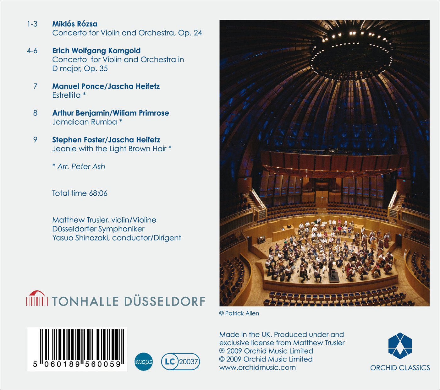 Rozsa, M.: Violin Concerto, Op. 24 / Korngold, E.W.: Violin