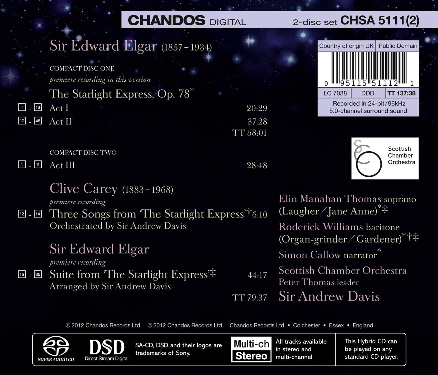 Elgar: Starlight Express, Op. 78