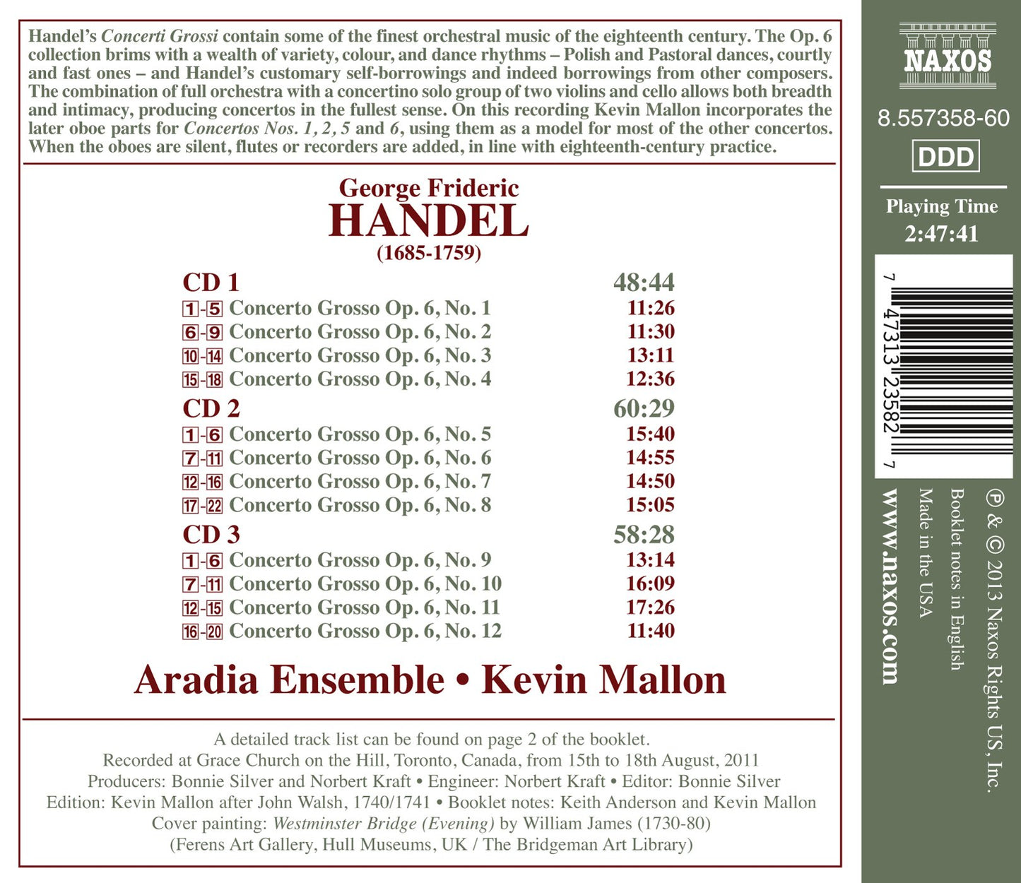 Handel: Concerti Grossi, Op. 6