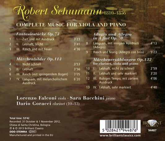 Schumann: Complete Music for Viola and Piano