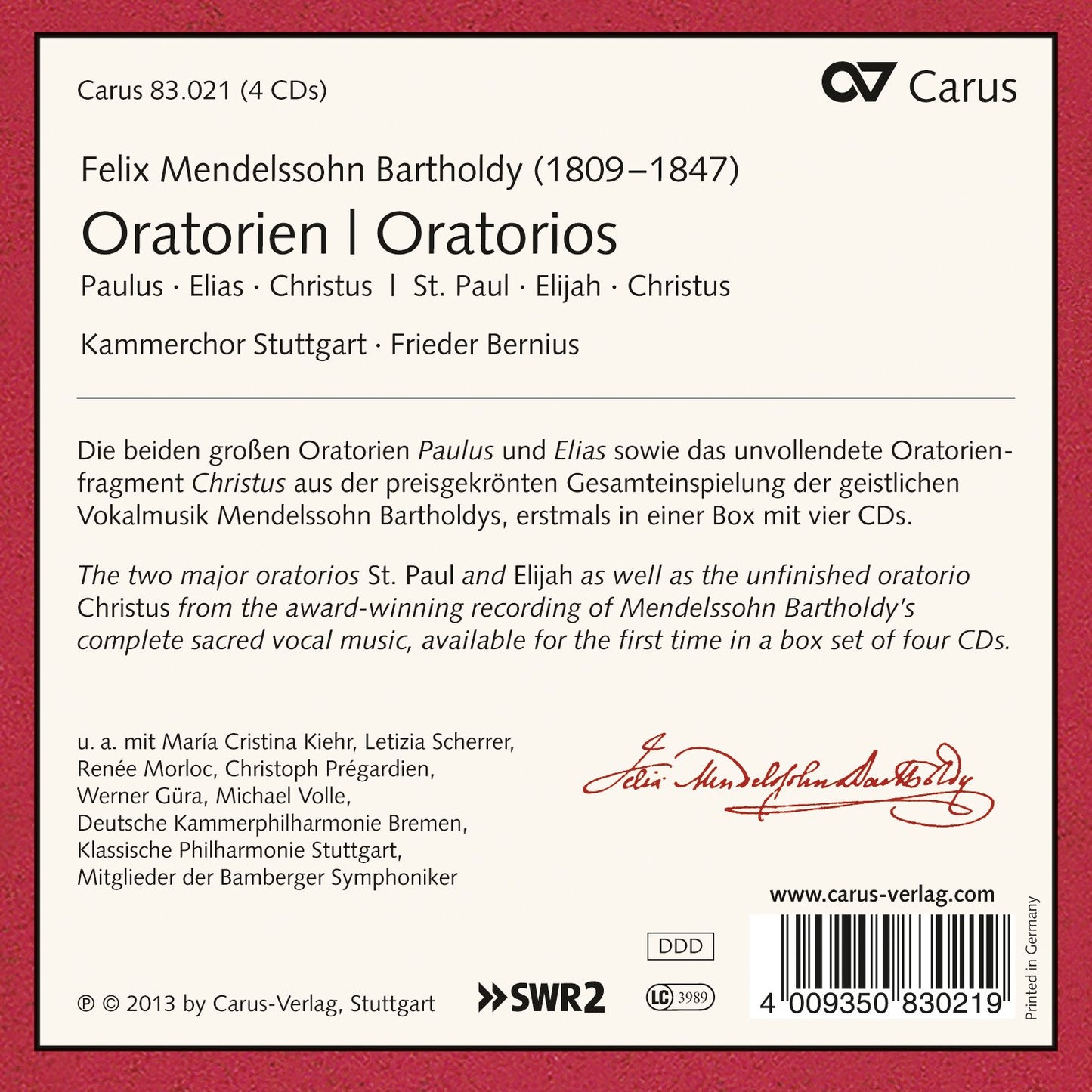 Mendelssohn: Oratorien