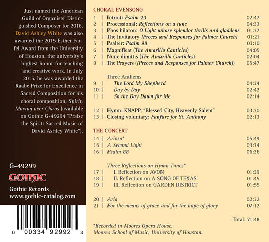 So the Night Fall: Music of David Ashley White