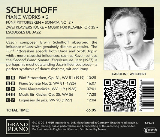 Schulhoff: Piano Works, Vol. 2