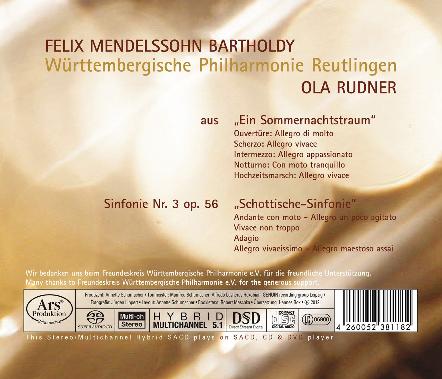 Mendelssohn: Ein Sommernachtstraum & Sinfonie Nr. 3, Op. 56,