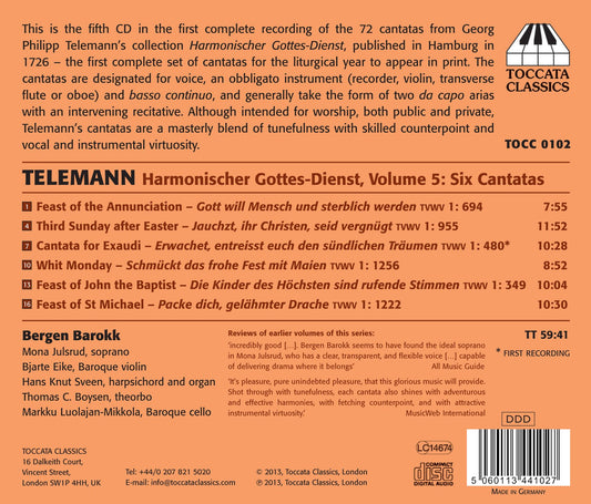 Telemann: Harmonischer Gottes-Dienst, Vol. 5