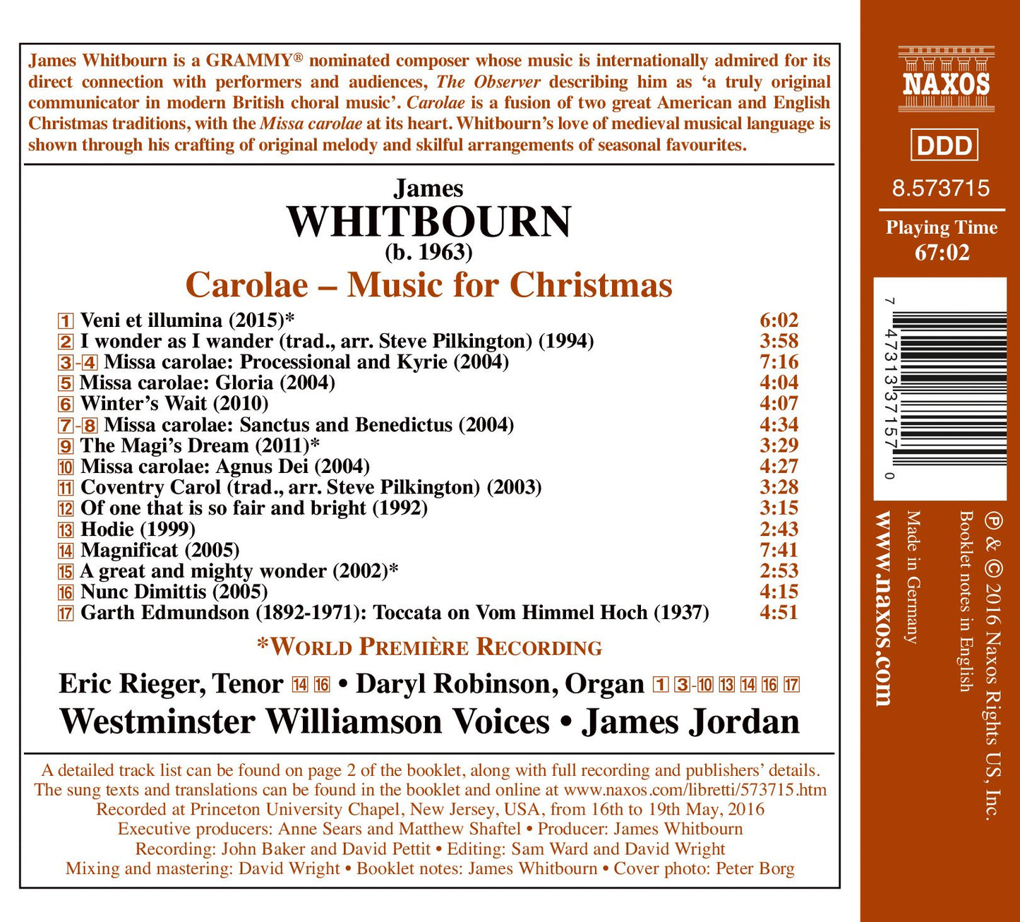 Whitbourn: Carolae – Music for Christmas