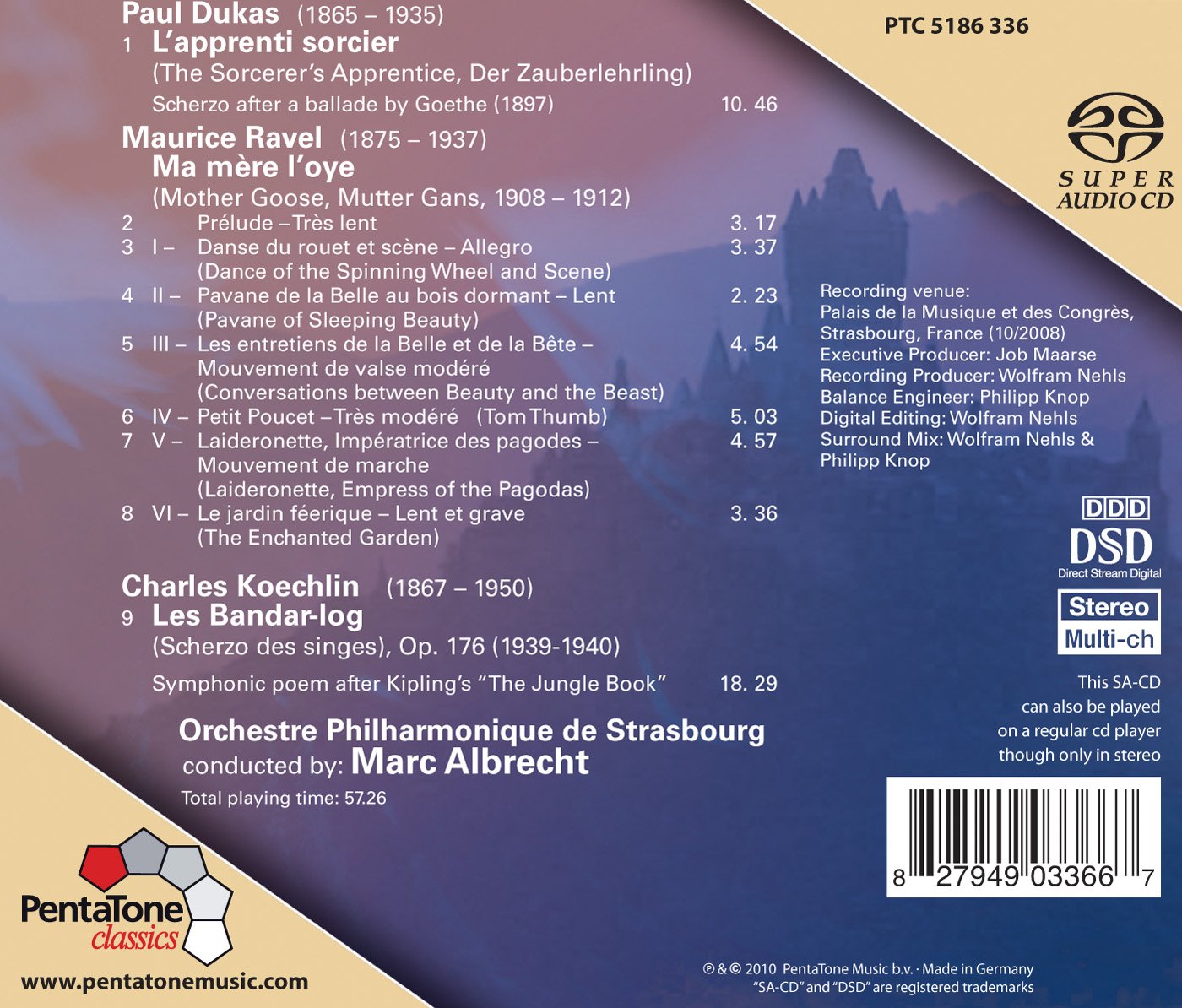 Dukas: L'apprenti sorcier - Ravel: Ma mere l'oye - Koechlin: