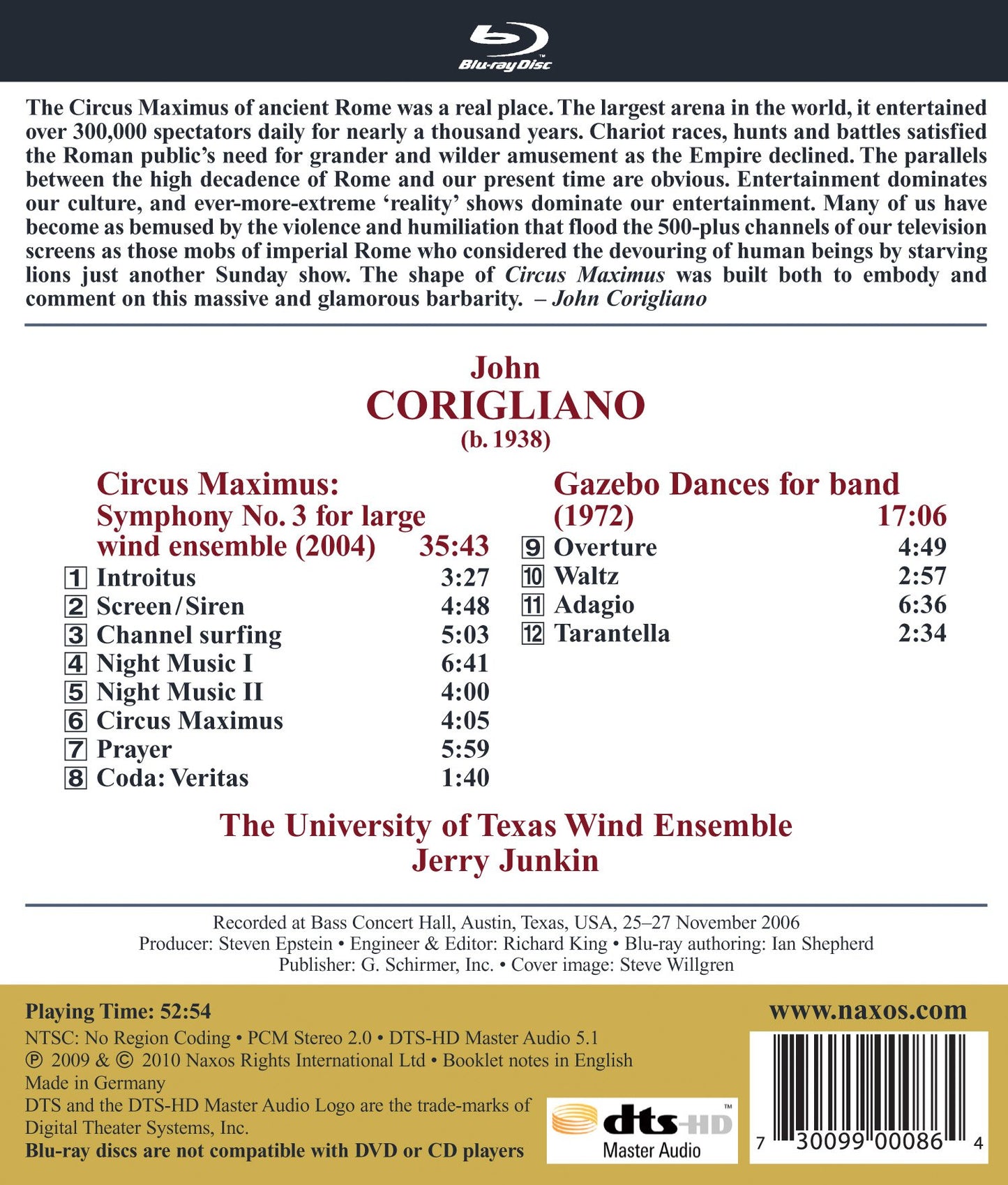 Corigliano: Circus Maximus