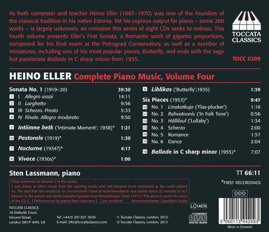Eller: Complete Piano Music, Vol. 4