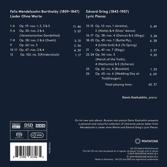 Grieg: Lyric Pieces - Mendelssohn: Lieder ohne Worte