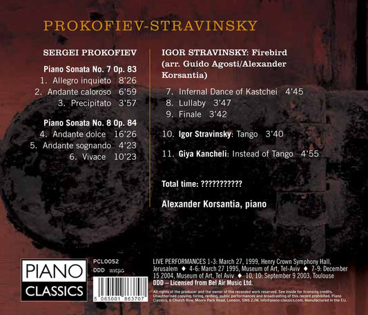 PIANO SONATAS FIREBIRD TRANSC