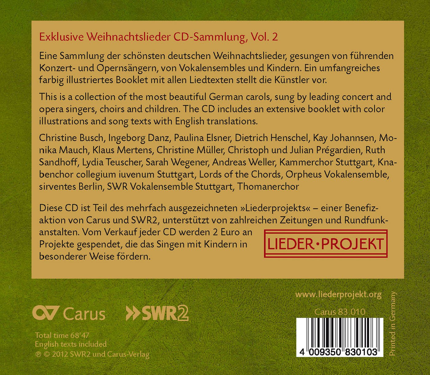 V 2: CHRISTMAS CAROLS (WEIHNAC
