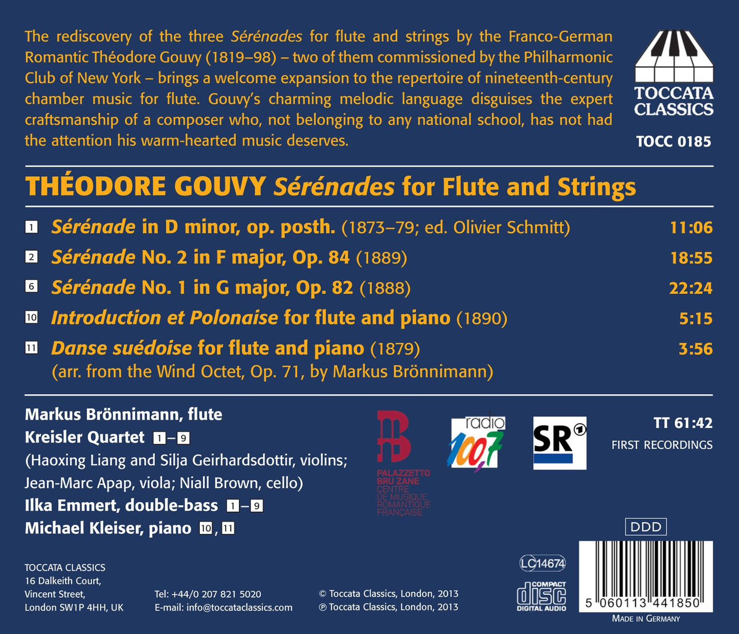 Gouvy: Sérénades for Flute and Strings