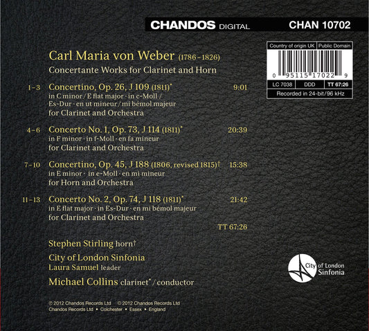 Weber: Concertante Works for Clarinet and Horn