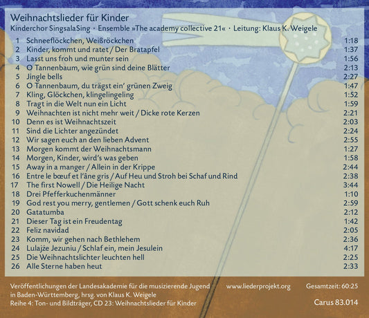 Weihnachtslieder für Kinder