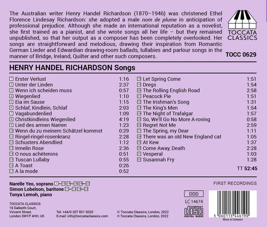 Richardson: Let Spring Come & Other Songs