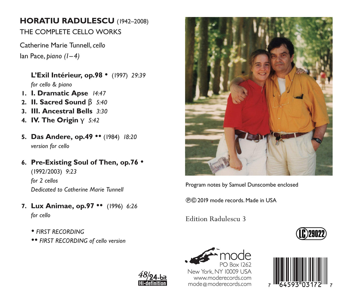 Radulescu: The Complete Cello Works