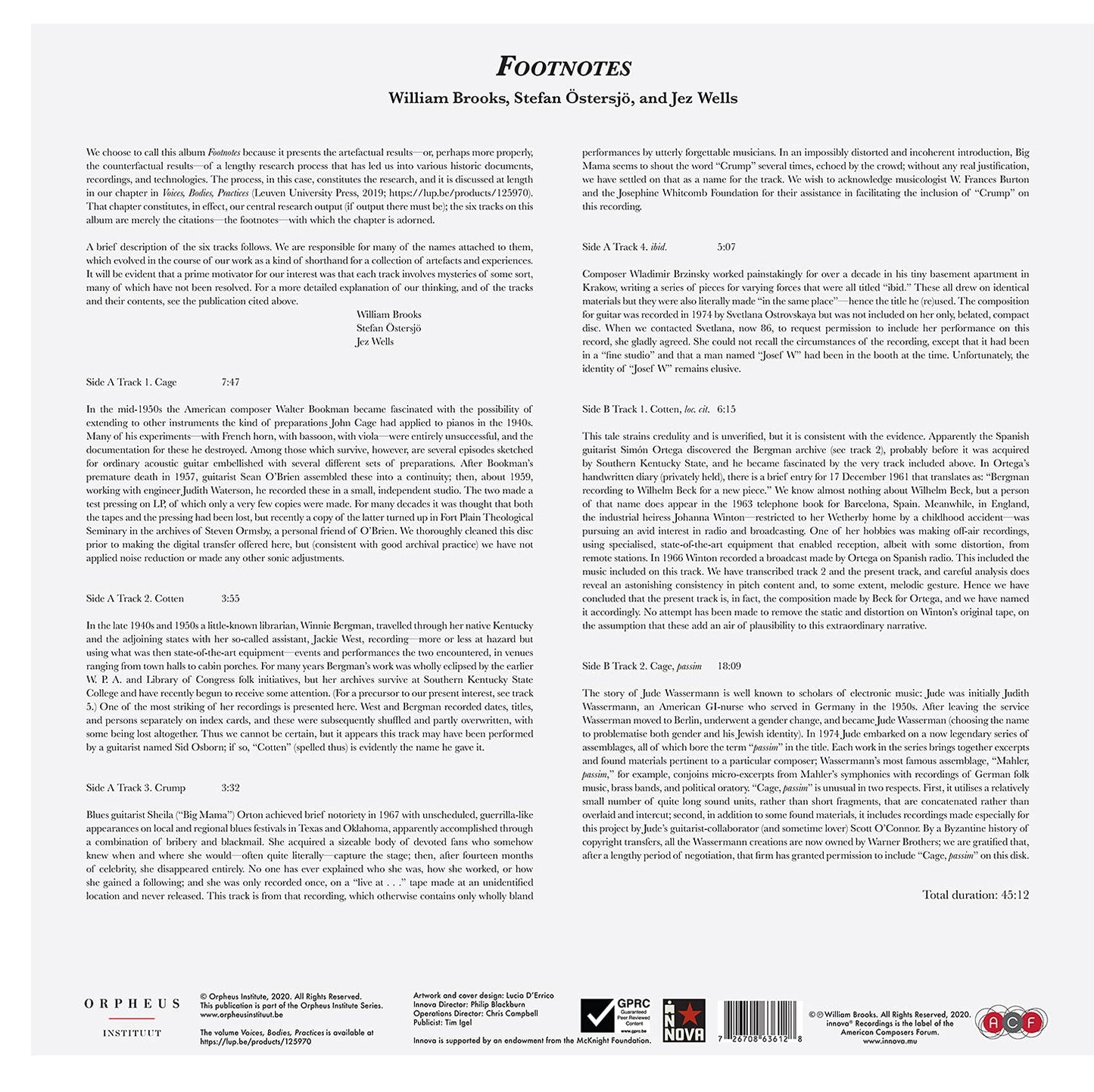 FOOTNOTES (LP)