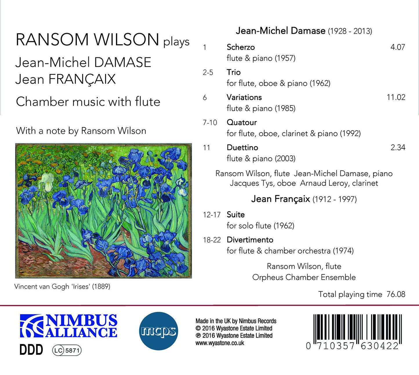 Damase - Françaix: Chamber music with flute