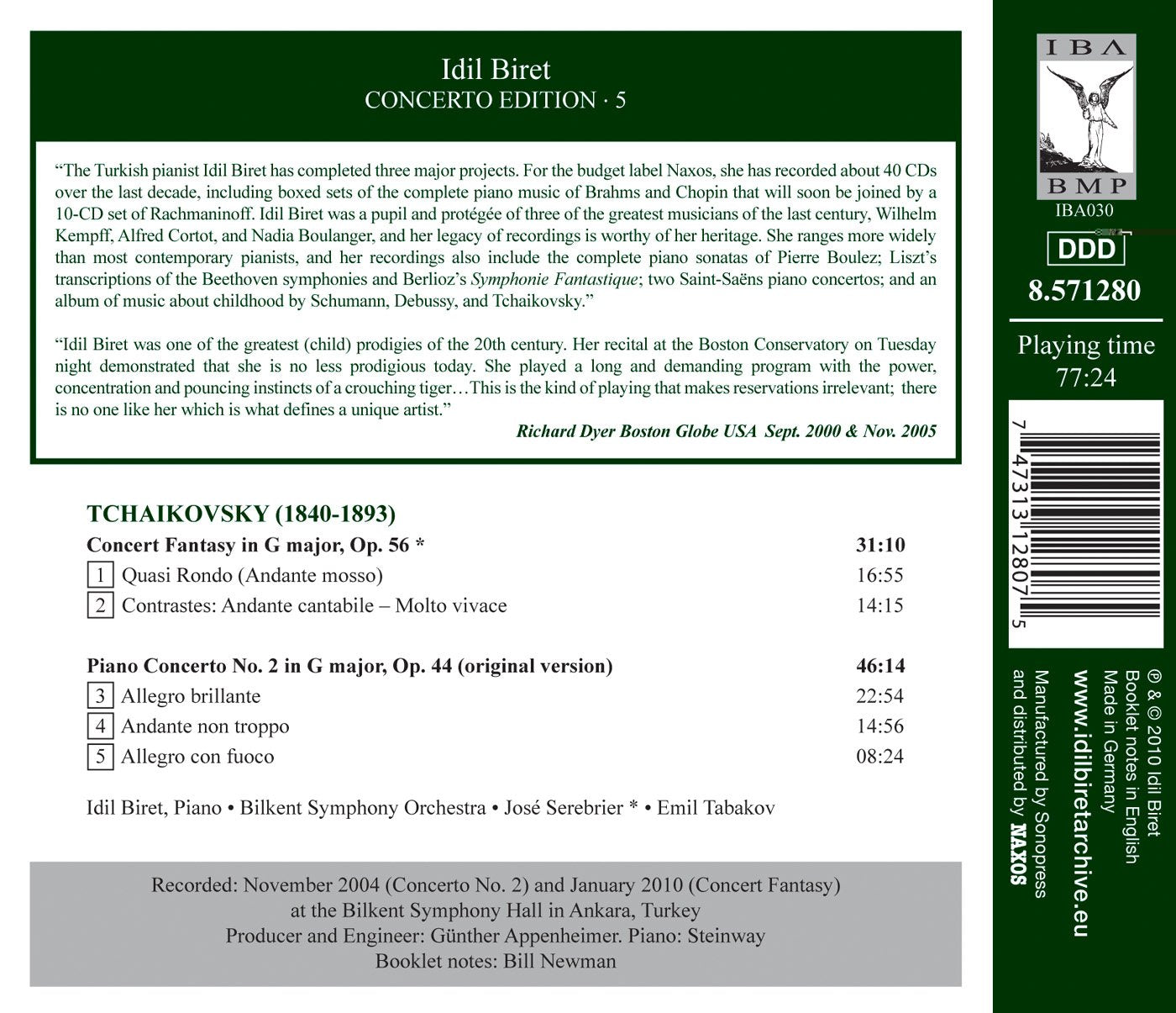Tchaikovsky: Concert Fantasy - Piano Concerto No. 2 (Biret C