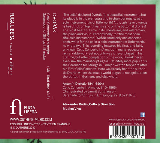 Dvorak: Cello Concerto in A major, B.10 - Serenade for Strin