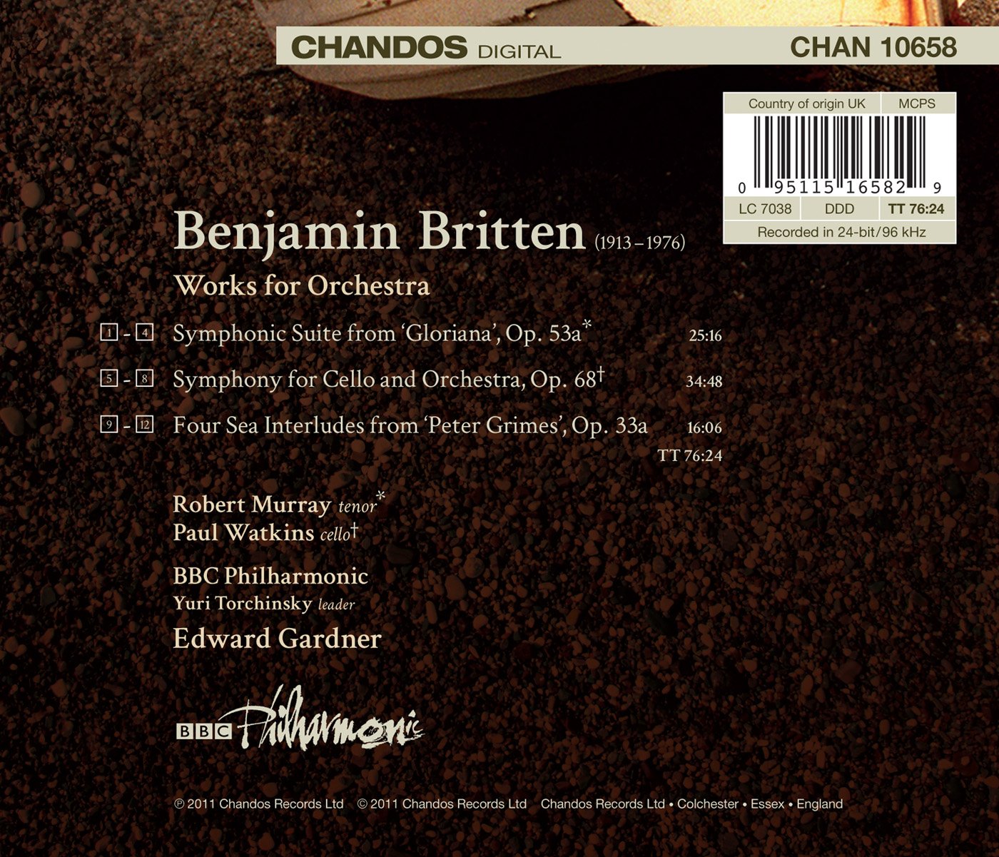 Britten: Cello Symphony - Symphonic Suite from 'Gloriana' -