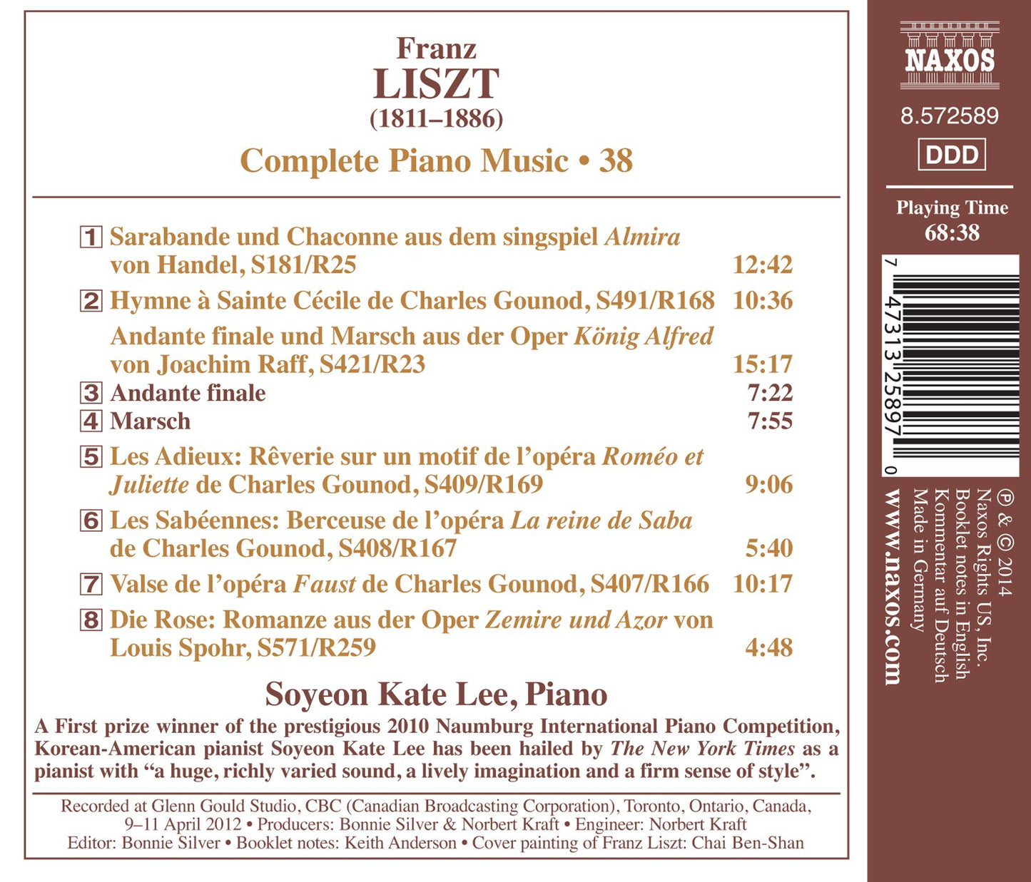 Liszt Complete Piano Music, Vol. 38: Transcriptions and Arra