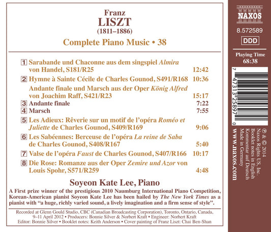 Liszt Complete Piano Music, Vol. 38: Transcriptions and Arra