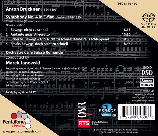 Bruckner: Symphony No. 4 in E-Flat Major, WAB 104 "Romantic"