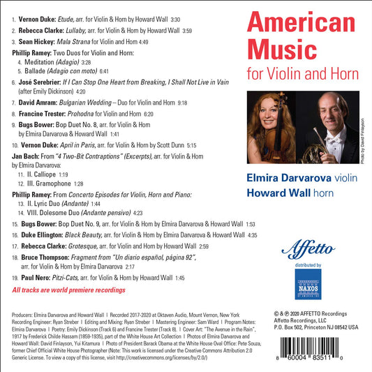 American Music For Violin And Horn