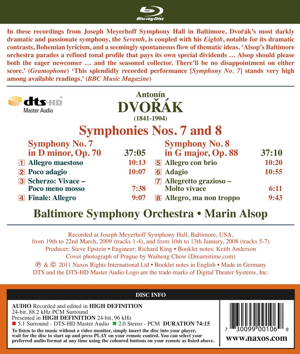 Dvorak: Symphonies Nos. 7 & 8