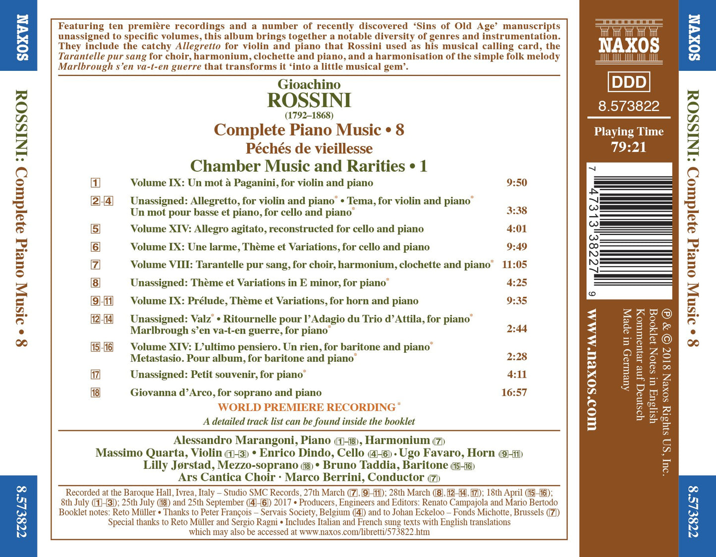 Rossini: Péchés de vieillesse — Chamber Music & Rarities
